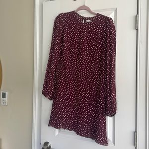 Reformation purple dot dress 8